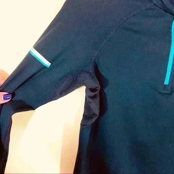 Zelus Zion Black Quarter Zip Pullover Running Athletic Sweatshirt Size XS - Picture 8 of 15